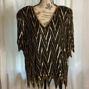 Snazzy top—never worn—size 2x (small for a 2x)